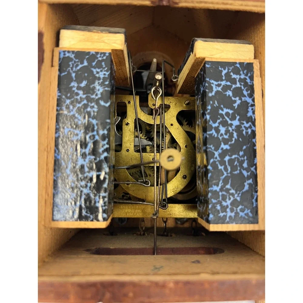 Vintage Germany Cuckoo Clock Wooden Case Black Forest Mechanical Parts Repair